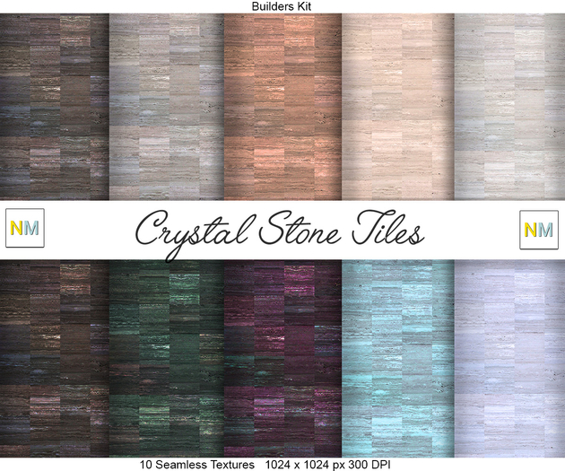 Second Life Marketplace Crystal Stone Tiles Builders Kit 10 Seamless